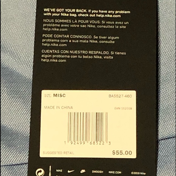 NWT NIKE RADIATE 20L PINK BLUE SHOULDER MISC BAG - Picture 5 of 8